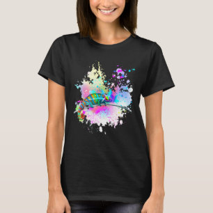 Chameleon Lizard Rainbow Heart Liebe Glasses Sungl T-Shirt