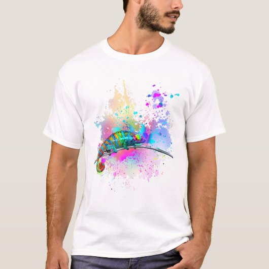 Chameleon Lizard Rainbow Heart Love Glasses Sungla T-Shirt (Vorderseite)