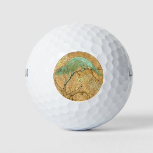 Chameleon (Lizard) (Reptil) (Moghul Art) (asiatisc Golfball (Vorderseite)