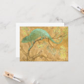 Chameleon (Lizard) (Reptil) (Moghul Art) (asiatisc Karte (Vorderseite/Rückseite Beispiel)