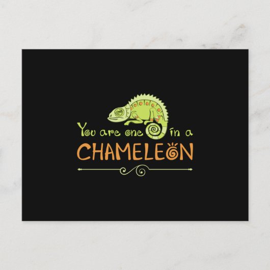 Chameleon Lizard Reptile Gecko Dragon Funny Gift Postkarte (Vorderseite)