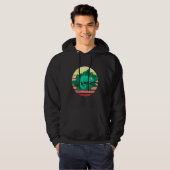 Chameleon Lizard Retro Sunset Reptiles Hoodie (Vorne ganz)