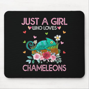 Chameleon Lover Women Gift Just A Girl Who Loves C Mousepad