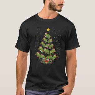 Chameleon Lover Xmas Tree Weihnachtsmannmütze Cha T-Shirt