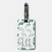 Chameleon-Muster Gepäckanhänger (Rückseite vertikal)