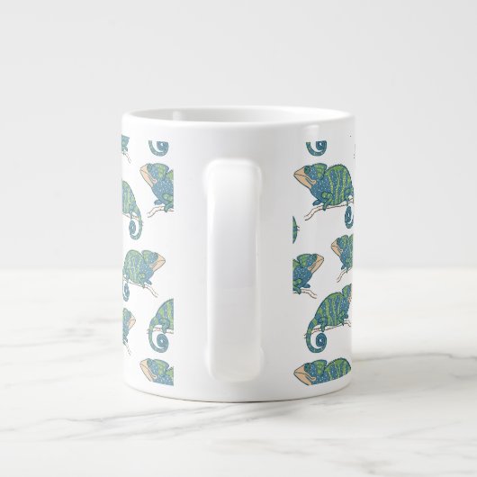 Chameleon-Muster Jumbo-Tasse (Rückseite)