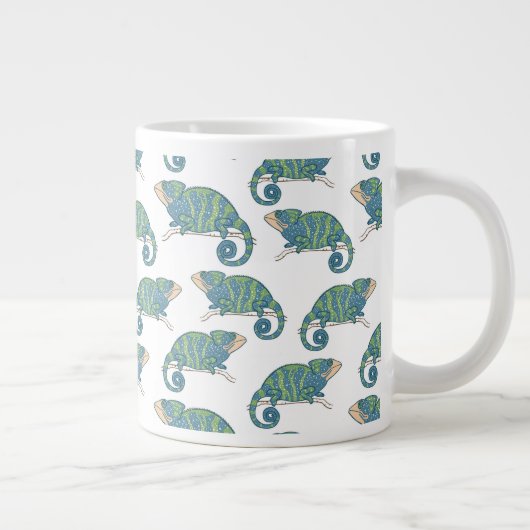 Chameleon-Muster Jumbo-Tasse (Rechts)