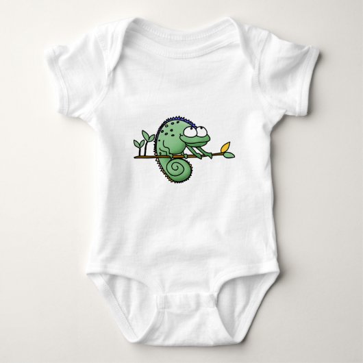Chameleon Niedlich Funny Baby Strampler (Vorderseite)