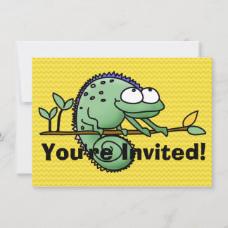 Chameleon Niedlich Funny Einladung