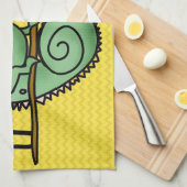 Chameleon Niedlich Funny Geschirrtuch (Viertel Falte)