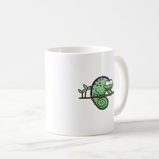 Chameleon Niedlich Funny Kaffeetasse (VorderseiteRechts)