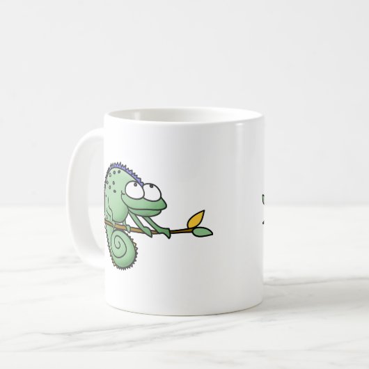 Chameleon Niedlich Funny Kaffeetasse (Vorderseite Links)