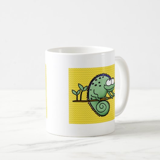 Chameleon Niedlich Funny Kaffeetasse (VorderseiteRechts)