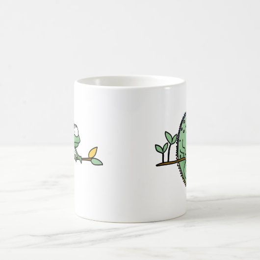 Chameleon Niedlich Funny Kaffeetasse (Mittel)
