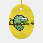 Chameleon Niedlich Funny Keramikornament (Vorne)