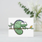 Chameleon Niedlich Funny Postkarte (Stehend Vorderseite)