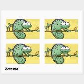 Chameleon Niedlich Funny Rechteckiger Aufkleber (Blatt)
