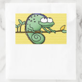 Chameleon Niedlich Funny Rechteckiger Aufkleber (Tasche)