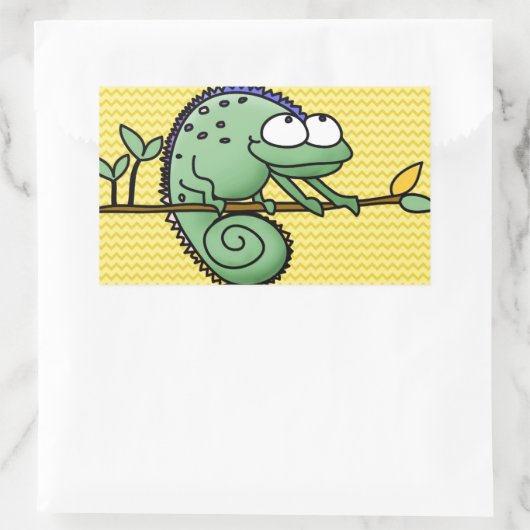 Chameleon Niedlich Funny Rechteckiger Aufkleber (Tasche)