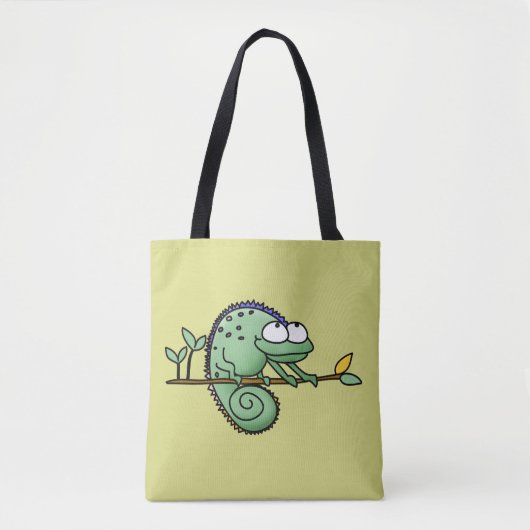Chameleon Niedlich Funny Tasche (Vorderseite)
