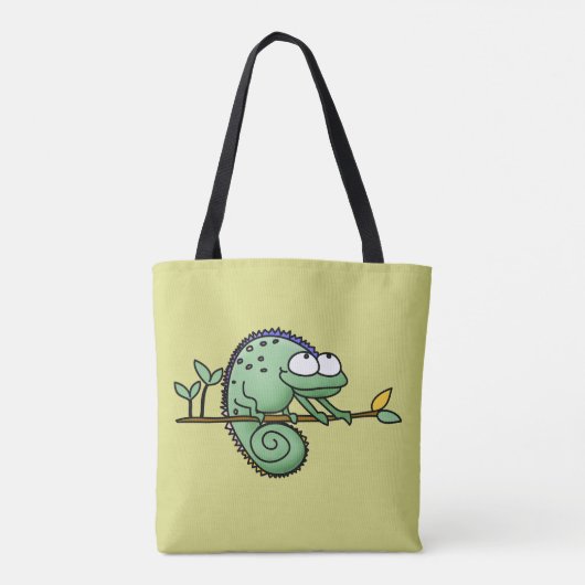 Chameleon Niedlich Funny Tasche (Rückseite)