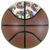 Chameleon Paint Stains Wasserfarbe Stil Basketball (Rechts)