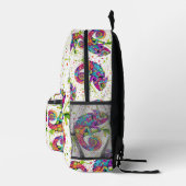 Chameleon Paint Stains Wasserfarbe Stil Bedruckter Rucksack (Rechts)