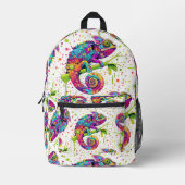 Chameleon Paint Stains Wasserfarbe Stil Bedruckter Rucksack (Vorderseite)