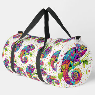 Chameleon Paint Stains Wasserfarbe Stil Duffle Bag