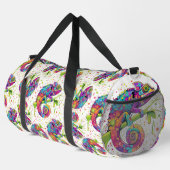 Chameleon Paint Stains Wasserfarbe Stil Duffle Bag (Rechte Ecke)