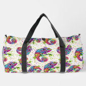Chameleon Paint Stains Wasserfarbe Stil Duffle Bag (Rückseite)
