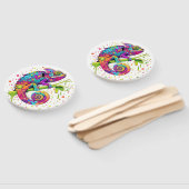 Chameleon Paint Stains Wasserfarbe Stil Fächer (Non-assembled)