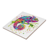 Chameleon Paint Stains Wasserfarbe Stil Fliese (Seite)