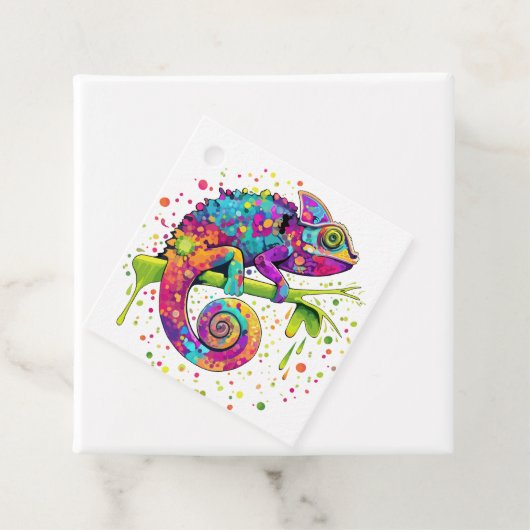 Chameleon Paint Stains Wasserfarbe Stil Geschenkanhänger (Beispiel)