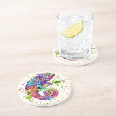 Chameleon Paint Stains Wasserfarbe Stil Getränkeuntersetzer (Seite)