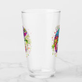 Chameleon Paint Stains Wasserfarbe Stil Glas (Rechts)