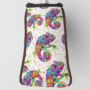 Chameleon Paint Stains Wasserfarbe Stil Golf Headcover