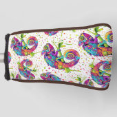 Chameleon Paint Stains Wasserfarbe Stil Golf Headcover (Vorderseite)