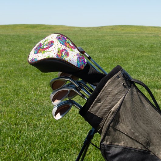 Chameleon Paint Stains Wasserfarbe Stil Golf Headcover (In SItu)