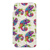 Chameleon Paint Stains Wasserfarbe Stil Incipio iPhone Geldbeutel-Hülle (Folio Vorderseite)