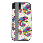 Chameleon Paint Stains Wasserfarbe Stil Incipio iPhone Geldbeutel-Hülle (Folio Rückseite)