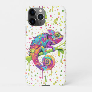 Chameleon Paint Stains Wasserfarbe Stil iPhone 11Pro Hülle