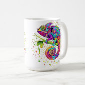 Chameleon Paint Stains Wasserfarbe Stil Kaffeetasse (VorderseiteRechts)