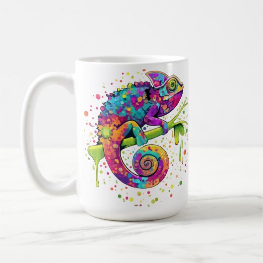 Chameleon Paint Stains Wasserfarbe Stil Kaffeetasse (Links)