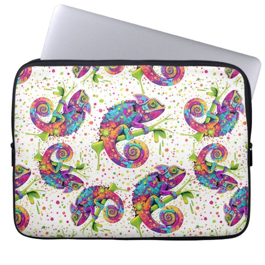 Chameleon Paint Stains Wasserfarbe Stil Laptopschutzhülle (Vorderseite)