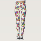 Chameleon Paint Stains Wasserfarbe Stil Leggings (Vorderseite)