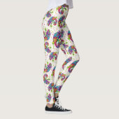 Chameleon Paint Stains Wasserfarbe Stil Leggings (Rechts)