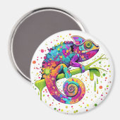 Chameleon Paint Stains Wasserfarbe Stil Magnet (Vorderseite/Rückseite)