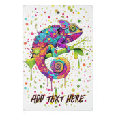 Chameleon Paint Stains Wasserfarbe Stil Mini Klemmbrett (Rückseite)