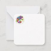 Chameleon Paint Stains Wasserfarbe Stil Mitteilungskarte (Vorderseite)